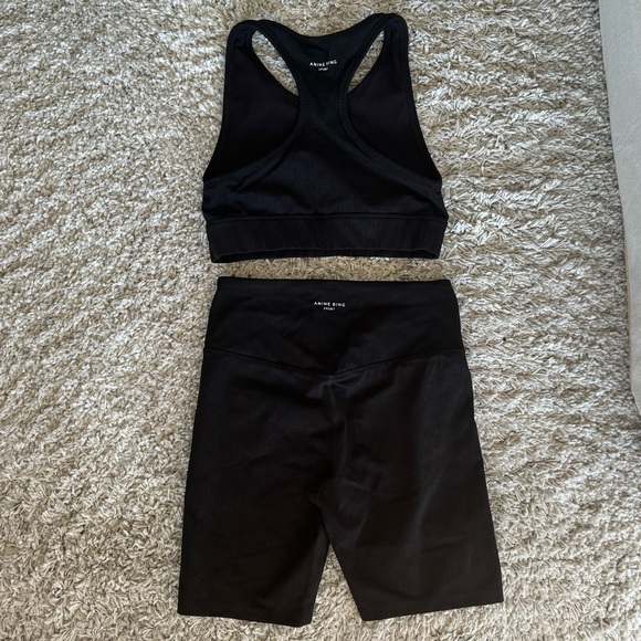 関税・送料込み★ANINE BING ★ヒース・ショーツ Anine Bing set (bike shorts+bra) -